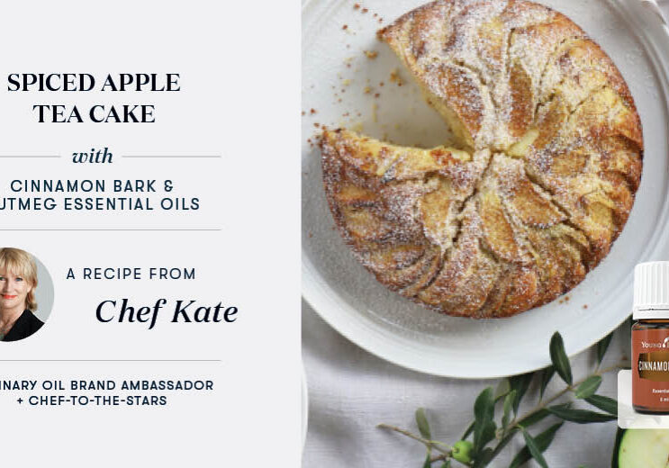 Spiced Apple Tea Cake with Cinnamon Bark &amp; Nutmeg Essential Oils